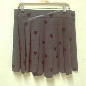 Black and gray heart skirt