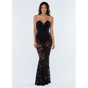 Maxi Sheer Lace Dress