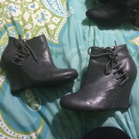 Grey booties size 7