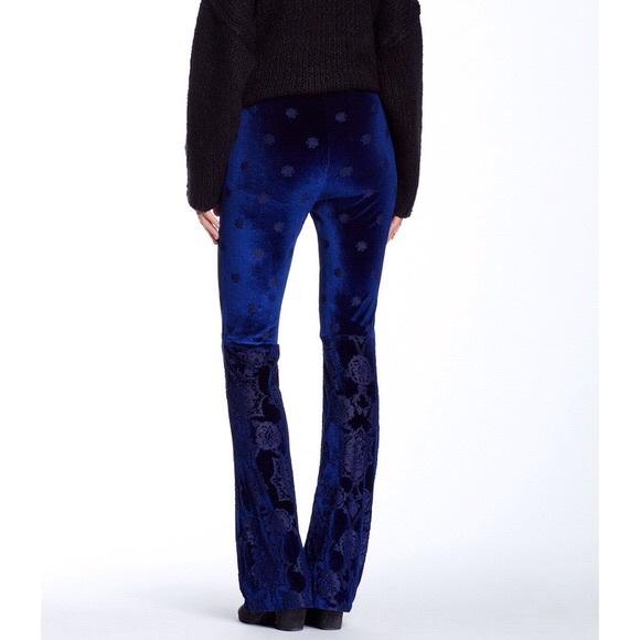 blue velvet bell bottoms
