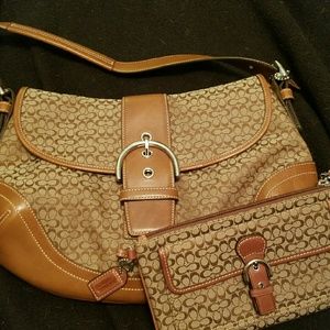 Authentic Coach Purse with matching wristlet