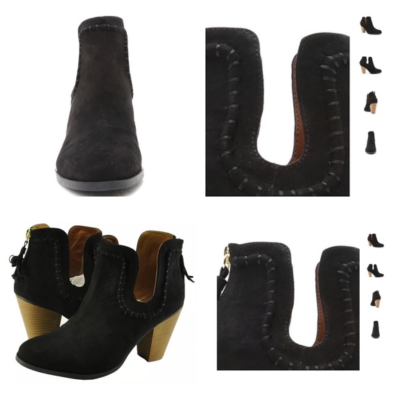 ❤️MUST HAVE- U CUT OUT BLACK ANKLE BOOTIES-SIZE 9 - Picture 3 of 3