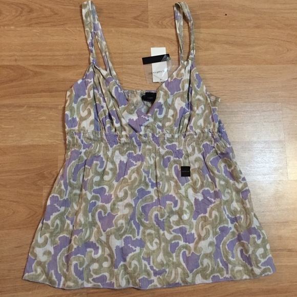 NWT Calvin Klein Purple Patterned Tank Top Cami L