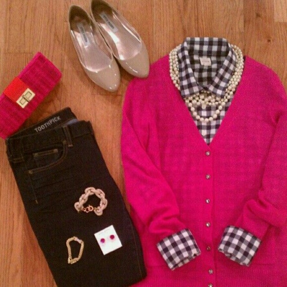 Pink cardigan
