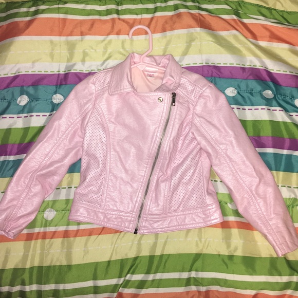 Light pink "leather" looking coat