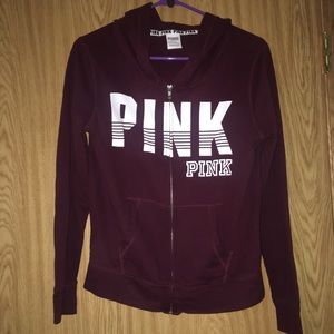 Victoria's Secret pink zip-up Hoodie