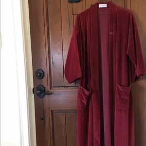 Fall Christian Dior Vintage Robe De Chambre Maroon