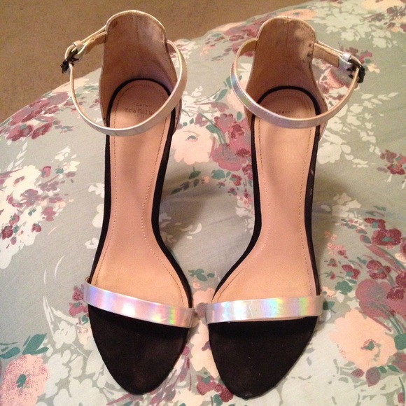 Zara iridescent single strap sandal