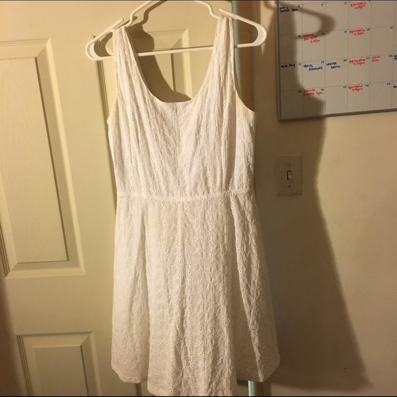 Beautiful white lace A-line dress