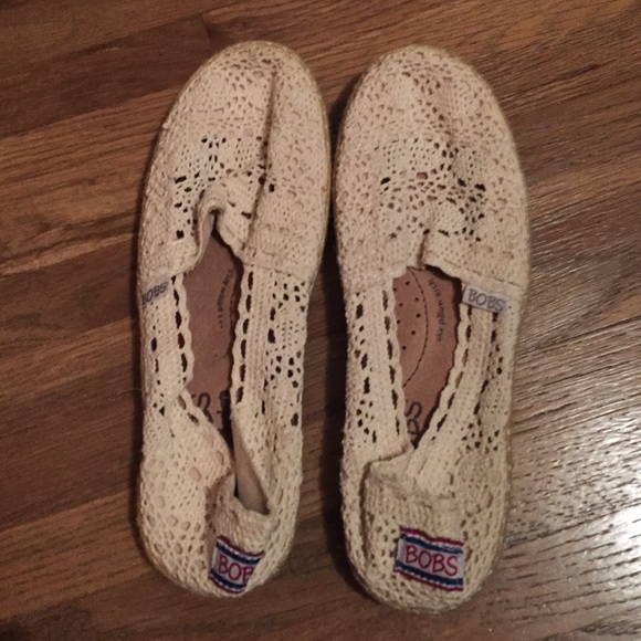 Bobs Cream Lace Shoes