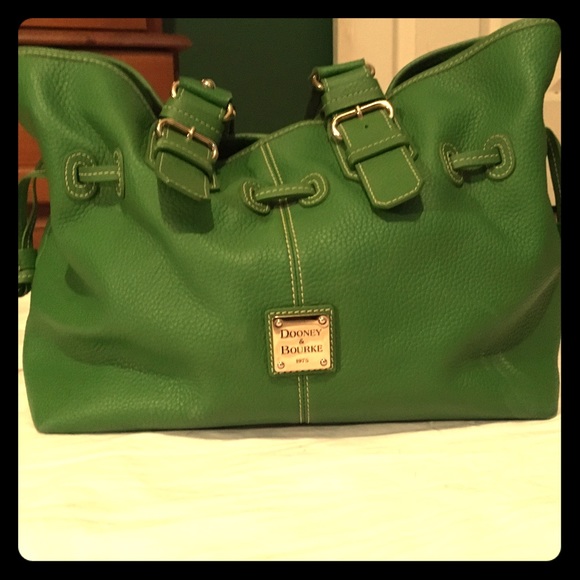 Dooney & Bourke Green "Duffel" Purse.