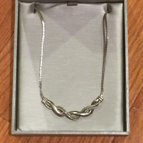 Silver and diamond Zales necklace