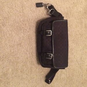 Black Coach Signature Pouch
