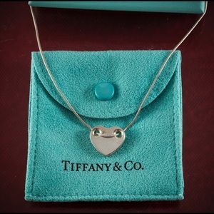 Authentic Tiffany & co silver heart necklace
