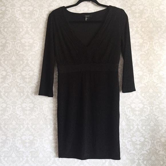 Black Shimmer Body Con Dress - Picture 2 of 4