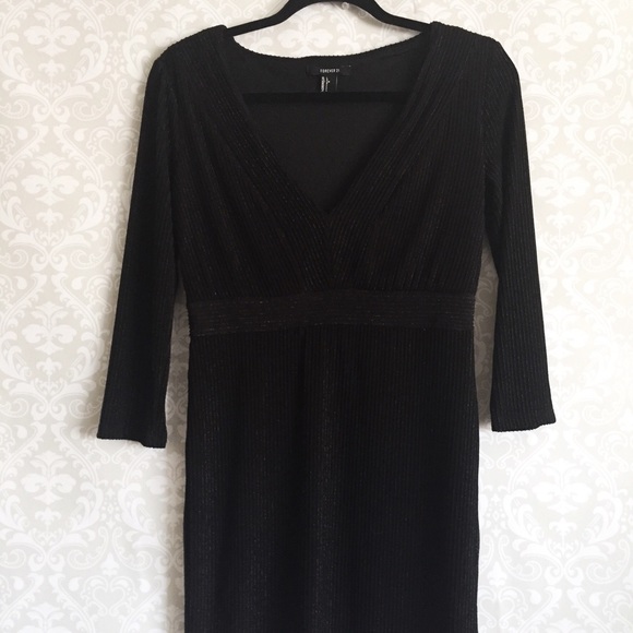 Black Shimmer Body Con Dress - Picture 3 of 4