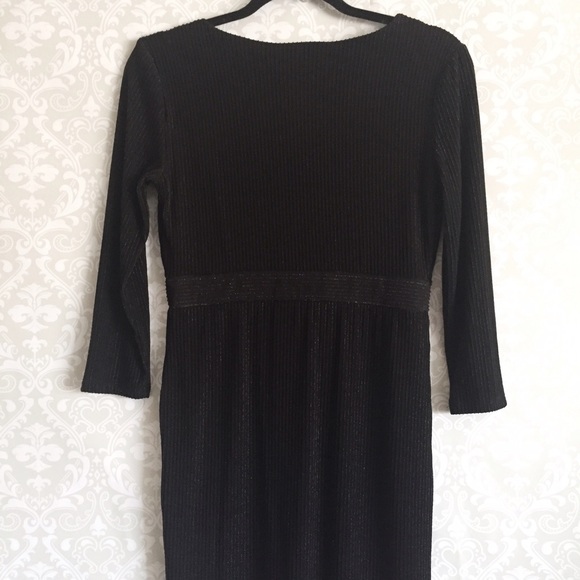 Black Shimmer Body Con Dress - Picture 4 of 4