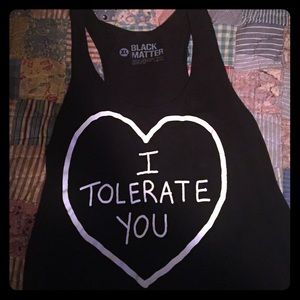 Hot topic black matter tank top
