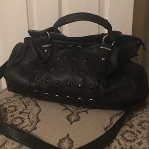 BCBG black handbag with removable shoulder strap