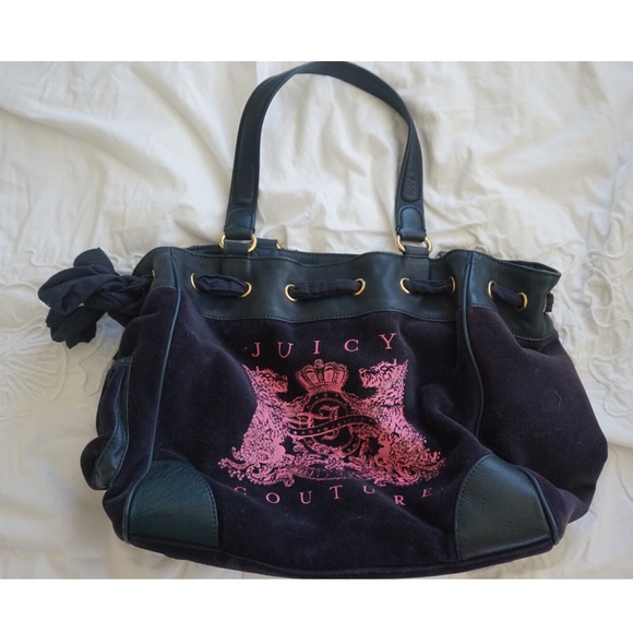 Juicy Couture Blue Velvet Bag - Picture 1 of 4