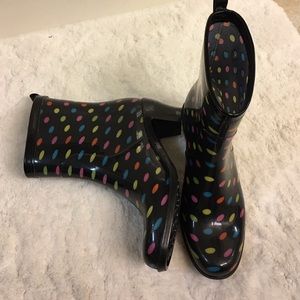 Rain boots...with a heel!