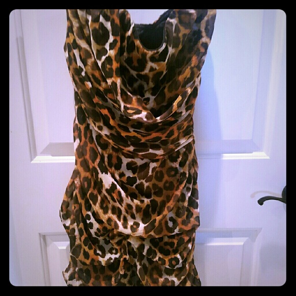 Strapless Cheetah Dress
