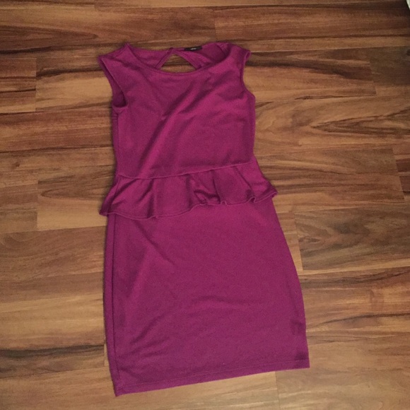 Soprano peplum purple work dress