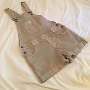 Calvin Klein / Tan Short Overalls / Size S