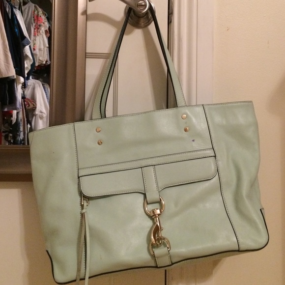 Rebecca Minkoff large mint green tote