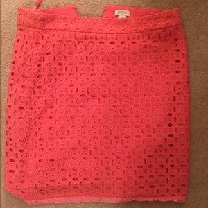 Coral J. Crew skirt
