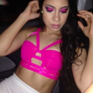 Fuchsia Bustier Crop Top