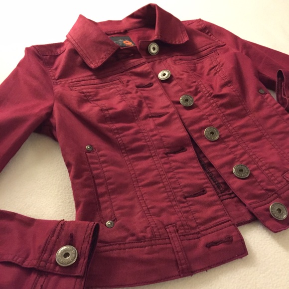 Shimmer red jacket - G by Guess- size XS🍁🍂