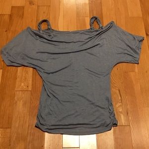 A'gaci Light Blue Off the Shoulder Top