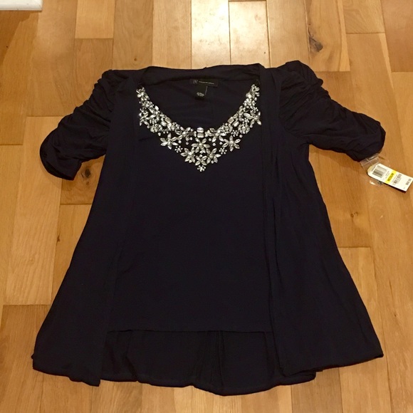 INC Navy Blue Top
