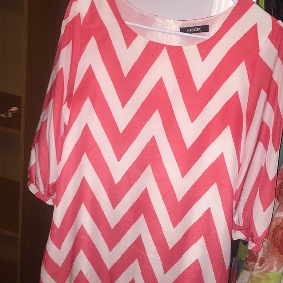 chevron shift dress