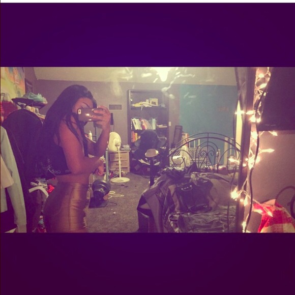Gold American Apparel Disco shorts