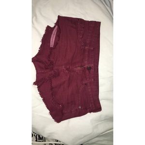 maroon BDG shorts