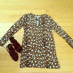 Diane Von Furstenberg Leopard Shirt Dress