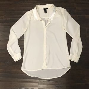 H & m long sleeve button down shirt