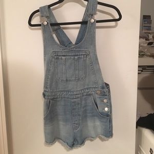 Denim Overall Shorts
