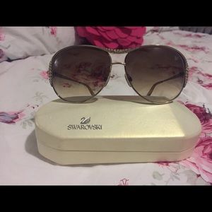 Genuine exclusive Swarovski brand bronze aviators!