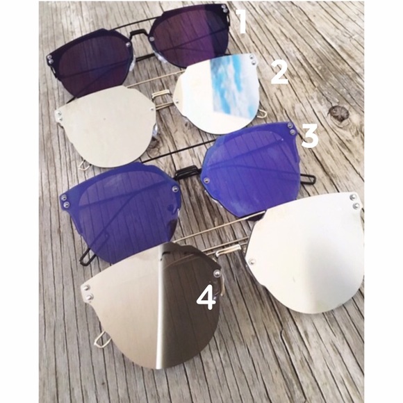 Mirrored Sunglasses, Cat Eye Sunglasses - Picture 2 of 4