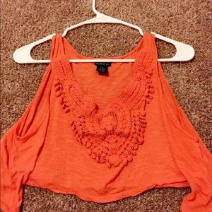 Orange crop top