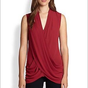 BCBGMAXAZRIA Doris Crisscross Draped Top
