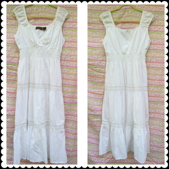 Boho Festival Country Girl White Dress