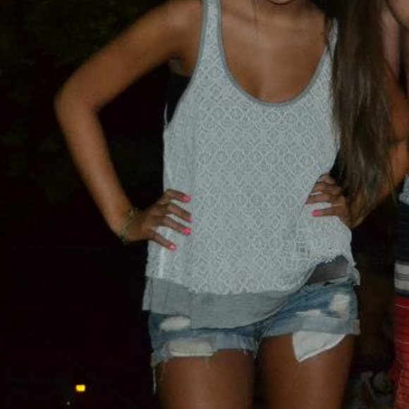 Grey forever 21 crop top