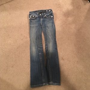 Girls zebra bling Miss Me jeans