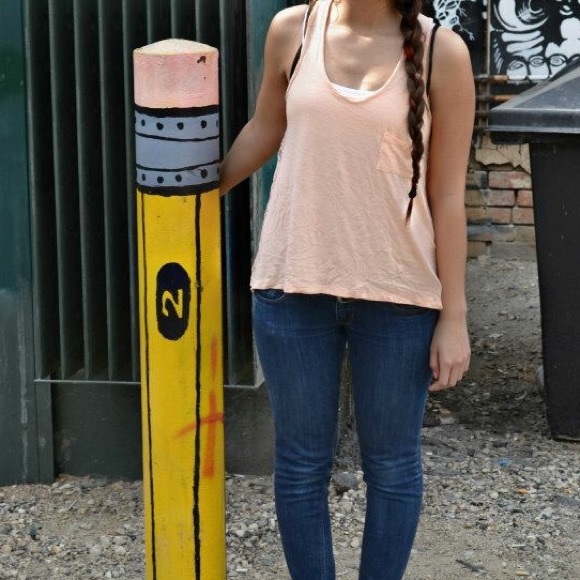 Light orange tank top