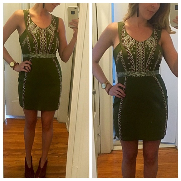 Green beaded Super Sexy Dress! - Picture 1 of 4
