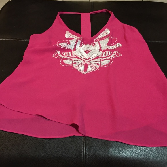 bebe Pink razor back shirt